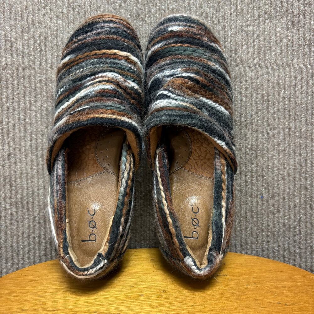 BOC Born Clog Womens 9.5 Tweed Wool Blend Colorful
